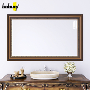 美式复古镜子壁挂贴墙浴室镜洗漱台厕所定制家用卫生间欧式梳妆镜