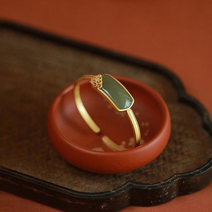 金色古法银手镯