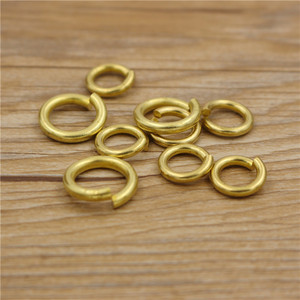 纯铜圆环黄铜开口环DIY铜环黄铜环实心铜环手工皮具配件