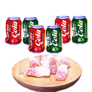 网红可乐味软糖可乐瓶形状果汁糖混合胶型凝胶糖果童年怀旧小零食