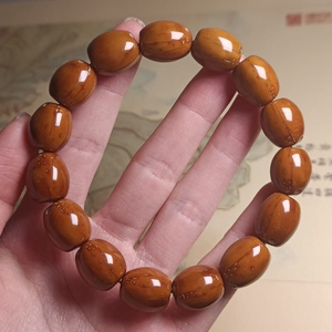 恒远文玩紫金鼠手串随型玻璃底菩提佛珠提光珠绕指柔黄皮老料