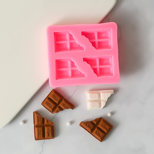巧克力块模具硅胶半块巧克力英文翻糖生日蛋糕装饰插牌烘焙工具