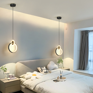 卧室床头吊灯2022年新款现代简约轻奢个性创意书房主卧室房间吊灯