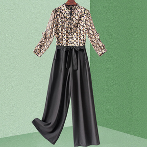 雪纺连体裤春款女装2022新款时尚气质减龄连身裤别致高级感连衣裤