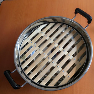 竹篦子笼屉蒸架蒸格蒸笼家用炒锅蒸锅电锅蒸片篦子不锈钢包边32cm