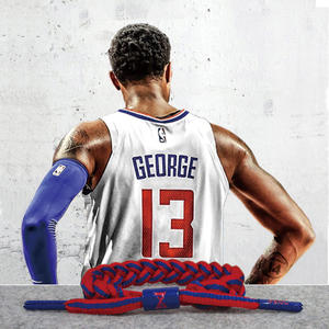 nba雷霆保罗乔治鞋带小狮子篮球泡椒手绳 球星pg13快船队编织腕带