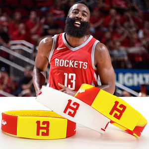 火箭队harden腕带 球星哈登13号纪念款手环nba篮球运动球迷用品