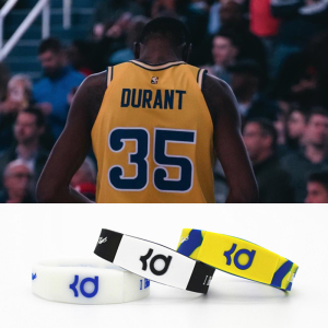 球星凯里杜兰特手环 腕带nba篮球运动夜光 纪念款金州勇士kd-35号