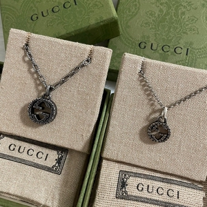 【支持中检】gucci 古驰interlocking双g复古款925纯银项链