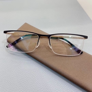 玛莎琪镜框金色纯钛眼镜框可配镜片masachi近视眼睛框镜架男m1775