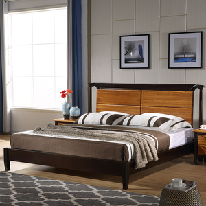 北欧新中式实木床进口乌金木黑金木床卧室全实木家具pk胡桃木家具