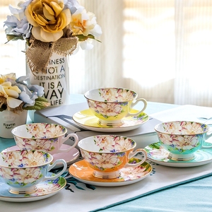 欧式骨瓷咖啡杯套装简约家用英式下午茶茶具杯子陶瓷创意北欧风格