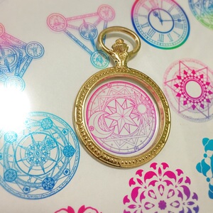 魔法阵色彩素材滴胶封入物 手作手工 uv 可定制大小 怀表
