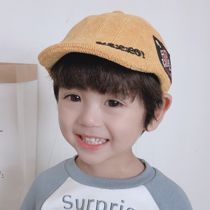 宝宝帽子春款男潮时尚贝雷帽帅气儿童鸭舌帽可调节女童春秋休闲帽