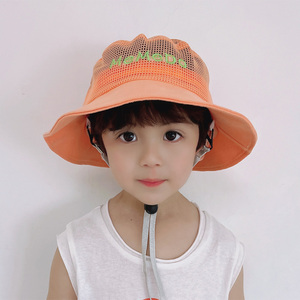 宝宝渔夫帽夏季薄款男女童网眼透气防晒太阳帽凉帽儿童帽子遮阳帽