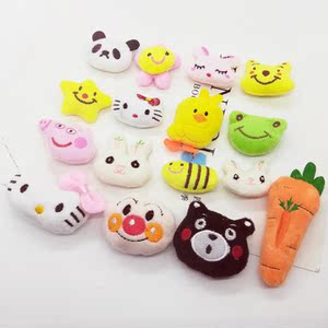 卡通毛绒公仔配件 diy手工儿童发圈皮筋头绳材料鞋服手套饰品配件