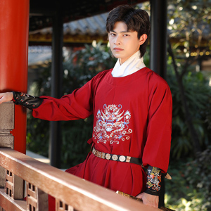 001人付款淘宝原创龙纹飞鱼服秋季汉服男古风霸气大码