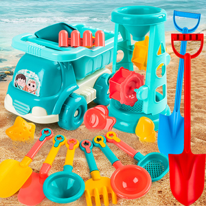儿童沙滩玩具套装玩沙铲子挖沙推车沙滩车海边工具趣味小男孩女孩