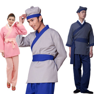 古装汉服古代家丁店小二仆人商贩杂役演出酒店饭店仿古男女工作服