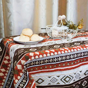 外贸原单波西米亚桌布户外野餐美式复古背景藏式民族风野餐毯定制