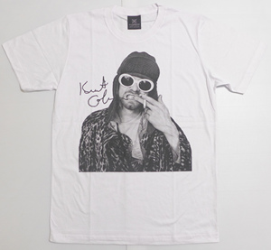 nirvana kurt cobain 涅槃乐队柯本摇滚头像人像白色t恤短t-shirt