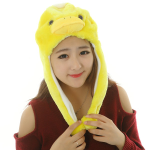 1件包邮小鸭子鸭妈妈鸡妈妈表演头饰帽黄鸭帽子鹦鹉鸟的头套儿童