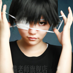 猫老师多角色白色眼罩cosplay东京食尸鬼小鸟游六花金木研独眼罩