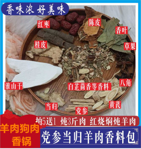 冬季炖羊肉狗肉汤料包家庭用滋补药膳汤料煮羊杂汤煲羊肉可3斤肉
