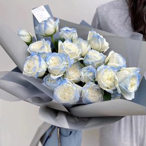 蓝玫瑰花束蓝色妖姬