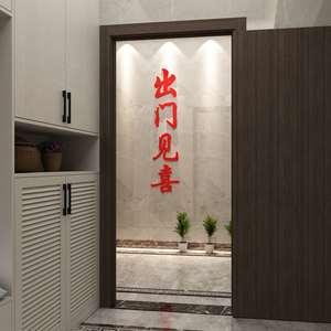 出门抬头见喜2022过新年装饰喜庆门贴纸春节墙面布置玻璃窗花壁画