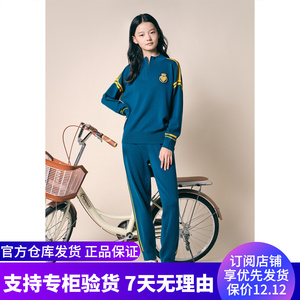 诗篇套装羊毛针织衫休闲运动女装2022秋新款宽松两件套6j52306290