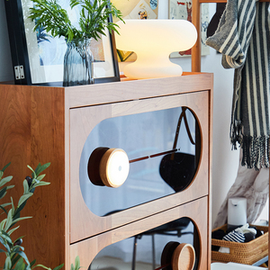 鞋柜北欧实木下翻门翻斗鞋柜门厅超薄日式入户亚克力玄关柜收纳柜