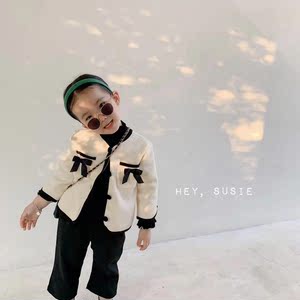 susie春秋新款童装小童女童韩版小香风纯棉加薄绒外套 80cm-120cm