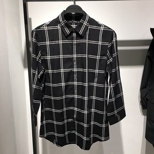 b1cbb2104太平鸟格子衬衫2021夏季男装新款七分袖修身休闲衬衣潮