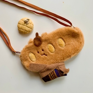 【毛绒斜挎包】鱼糕自制 可爱面包小子 艺术家联名手机斜挎包