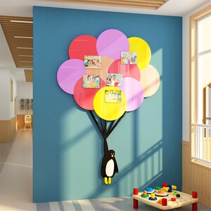 幼儿园环创主题墙面装饰境画室布置材料美术教室作品展示贴托管班