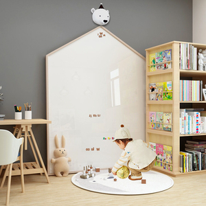 儿童区房间布置墙面装饰磁性涂鸦黑白板贴女孩小公主互动玩具游戏