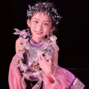 儿童宝宝哈尼装西双版纳傣族头饰旅游异域风藏族眉心复古民族苗族