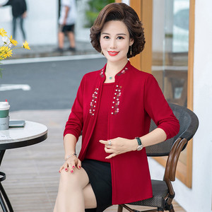 春款妈妈2021女儿结婚宴礼服喜服婆婆奶奶五一参加穿的上衣服唐装