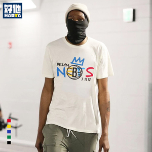 布鲁克林篮网队城市版彩色nets欧文短袖t恤杜兰特哈登休闲体恤潮