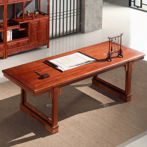 红木家具刺猬紫檀画案书桌花梨木书画书法桌实木办公桌中式写字台