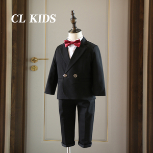 一周岁礼服男宝宝冬儿童小西装英伦风花童套装男童演出服男孩外套