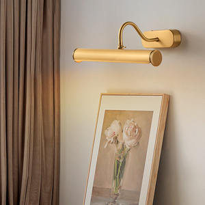 北欧黄铜壁灯现代简约床头日式复古卫生间浴室镜前灯壁画装饰壁灯