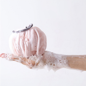 3个装大号彩色可爱沐浴球套装搓背海绵洗澡球搓澡球泡澡不散浴花