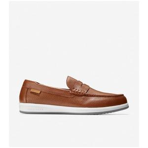 cole haan/可汗男乐福鞋皮质套脚棕色休闲鞋百搭易穿脱正品c28514