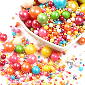 蛋糕装饰 小糖珠 米珠糖针冰淇淋装饰 珍珠糖果彩糖粒烘焙原料