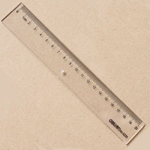 得力塑料30cm钢尺30cm小学生直尺铁格尺20cm金属长直尺15厘米尺子