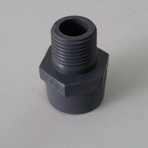 台湾环琪upvc外丝直接头/太仓环琪upvc阀接头/三厘外螺纹接头