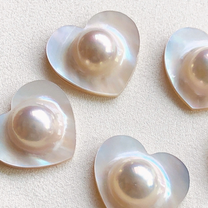 000人付款淘宝天然海水马贝珠珍珠吊坠爱心荷包蛋精致