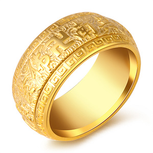 000人付款淘宝南无阿弥陀佛戒指纯银男士心经复古食指潮个性本命佛